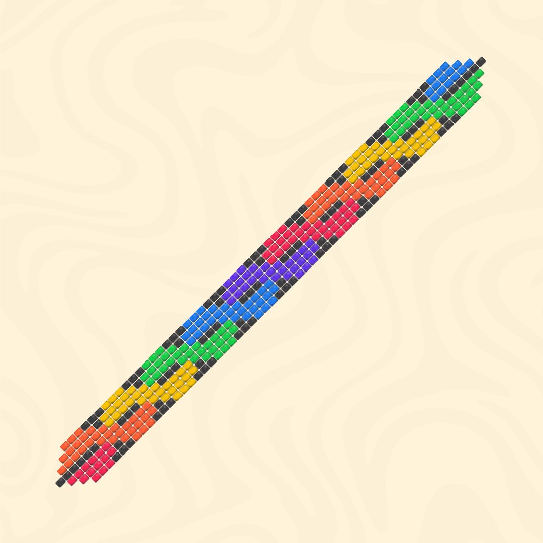 DNA Rainbow beading pattern thumbnail