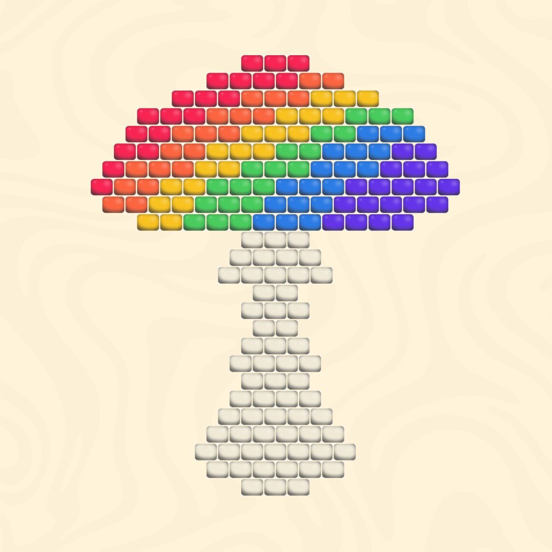 Magic Rainbow Mushroom beading pattern thumbnail