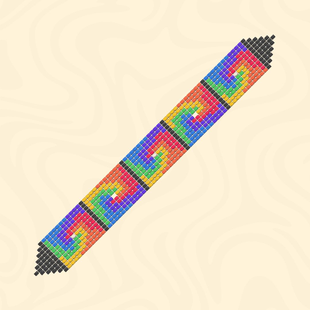 Rainbow Spirals beading pattern thumbnail